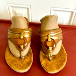 Clark’s sandals, cork wedge heal, size 7